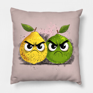 Grumpy Lemon Grumpy Lime Pillow