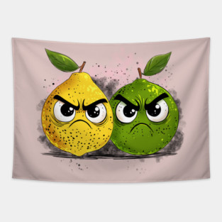 Grumpy Lemon Grumpy Lime Tapestry