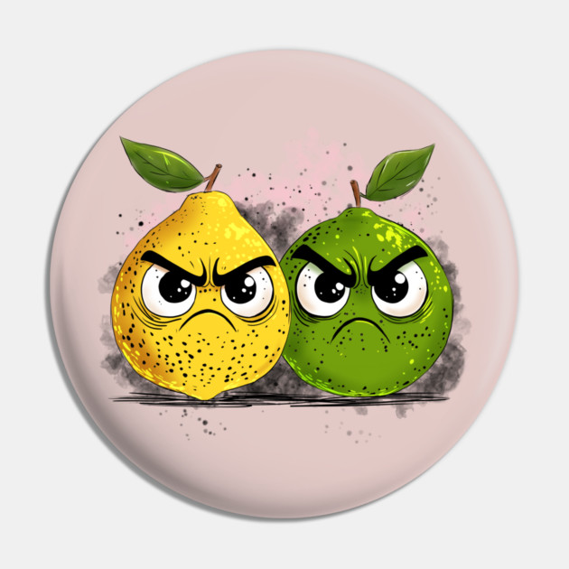 Grumpy Lemon Grumpy Lime Pin by H. R. Sinclair