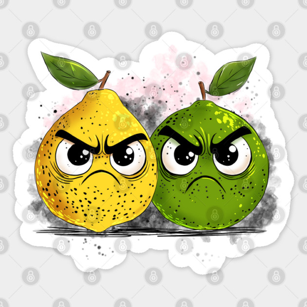 Grumpy Lemon Grumpy Lime Sticker by H. R. Sinclair