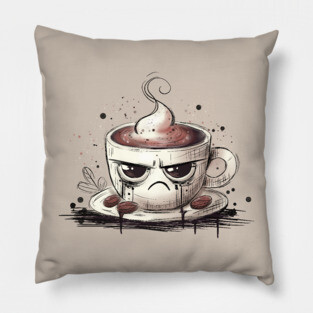 Grumpy Coffee Pillow