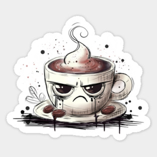 Grumpy Coffee Sticker