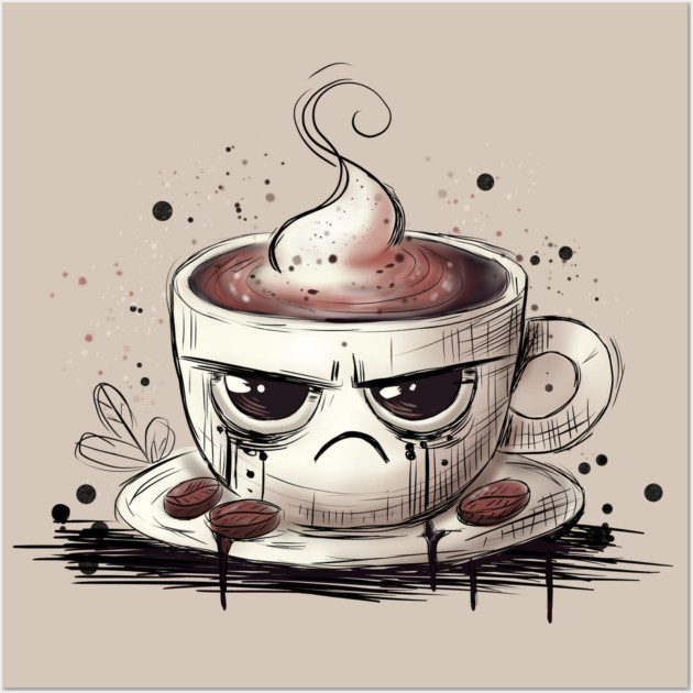 Grumpy Coffee Wall Art by H. R. Sinclair
