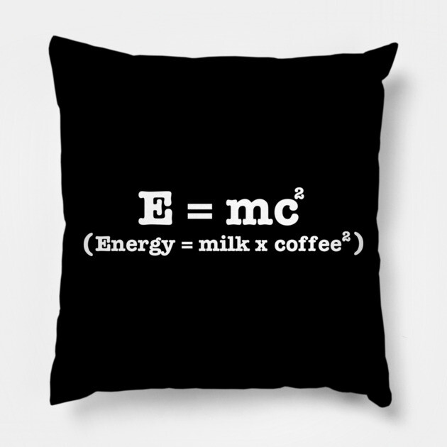 E=MC Coffee Pillow by Low Life Shirts