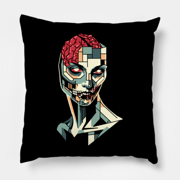 Bauhaus Zombie Pillow by H. R. Sinclair