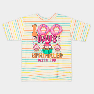 100 Days Sprinkled With Fun Cupcake 100th Day Of School Kids T-Shirt