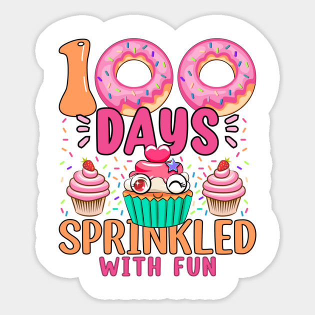 100 Days Sprinkled With Fun Cupcake 100th Day Of School Magnet by ArtistTee ⭐⭐⭐⭐⭐
