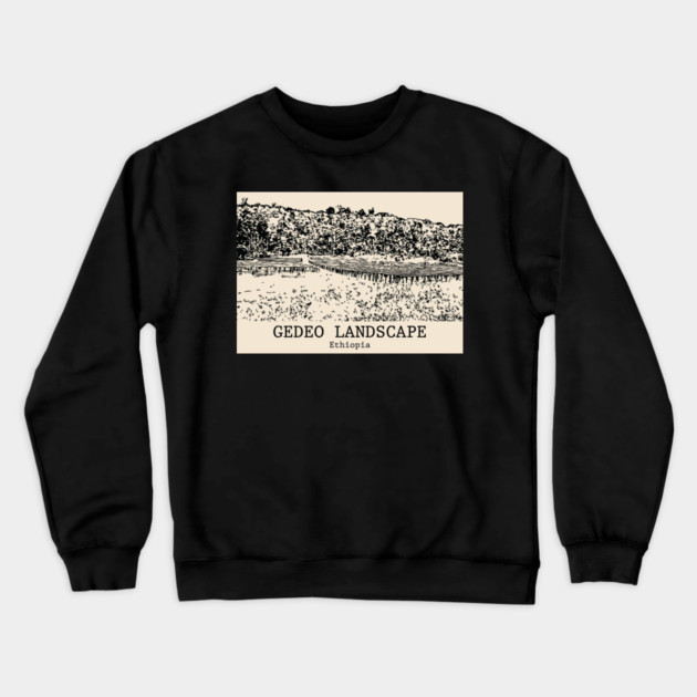 Gedeo Landscape - Ethiopia Crewneck Sweatshirt by Lakeric