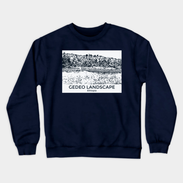 Gedeo Landscape - Ethiopia Crewneck Sweatshirt by Lakeric