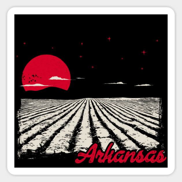 Arkansas Field at Sunrise Sticker by rt-shirts