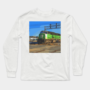 Burlington Northern Train Locomotive Long Sleeve T-Shirt