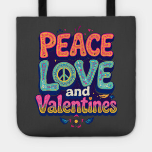 Peace, Love and Valentine Tote