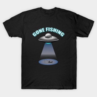Alien Gone Fishing UFO Tee T-Shirt