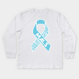 Median Arcuate Ligament Syndrome MALS Ribbon (Large & Tech) Kids Long Sleeve T-Shirt