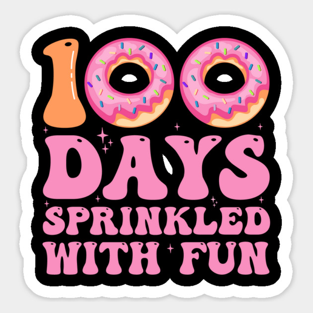 100 Days Sprinkled With Fun - Cute Cupcake Donuts 100th Day of School Girl Shirt Magnet by ArtistTee ⭐⭐⭐⭐⭐