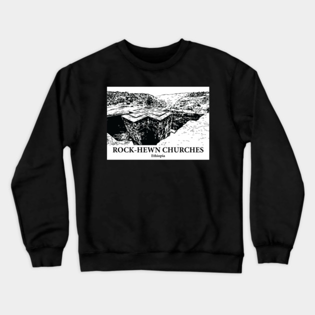 Rock-Hewn Churches - Ethiopia Crewneck Sweatshirt by Lakeric