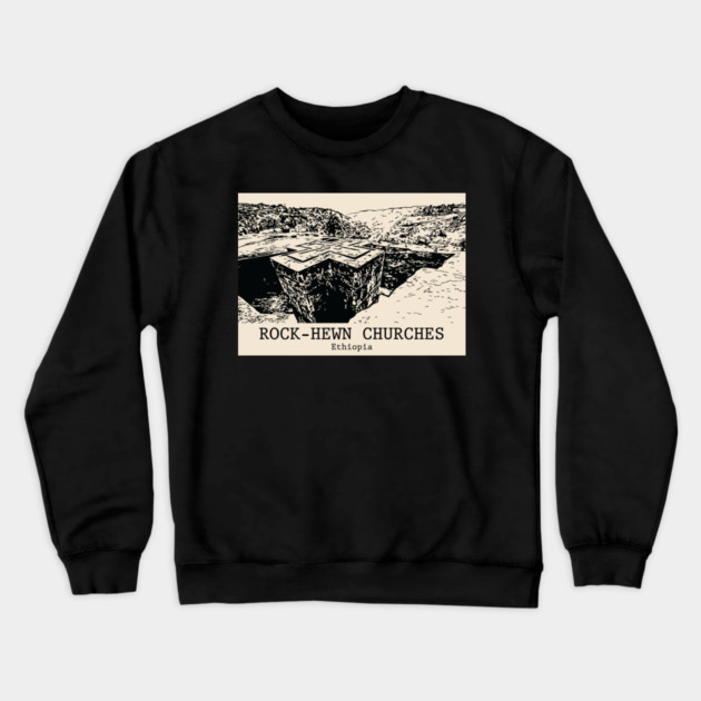 Rock-Hewn Churches - Ethiopia Crewneck Sweatshirt by Lakeric