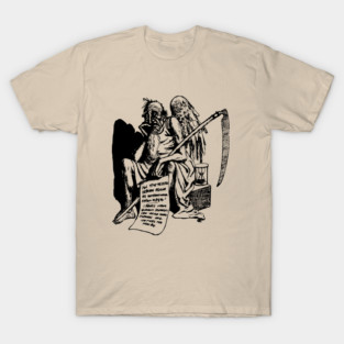 Funny grim reaper, angel, death, vintage, retro T-Shirt