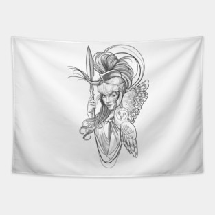 Athena goddess Tapestry