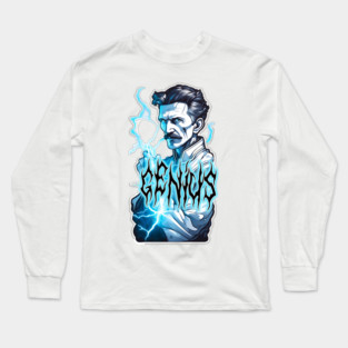 Genius Nikola Tesla Long Sleeve T-Shirt