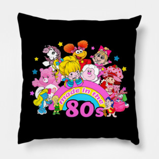 Cartoon Friends Nostalgia Friends 80's Cartoon Characters Rainbow Ca!re Bears And Strawberry Pillow