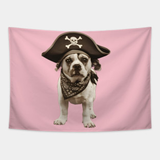 Dog's Nautical Pirate Pup Tapestry