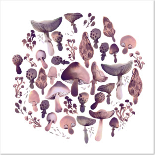 Mushrooms Posters and Art
