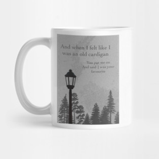 Cardigan lyrics Folklore Mug