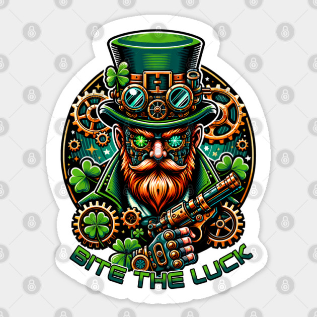 Steampunk St. Patrick's Day Leprechaun Sticker by HolidayBug