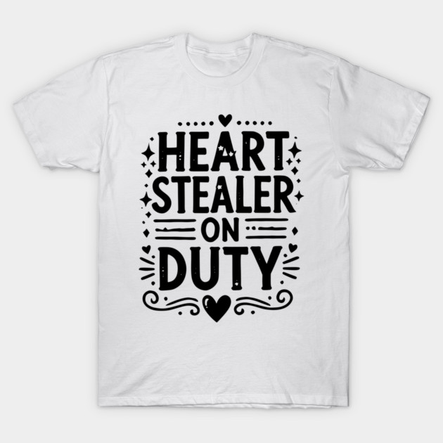Heart Stealer on Duty T-Shirt by Frank Ring