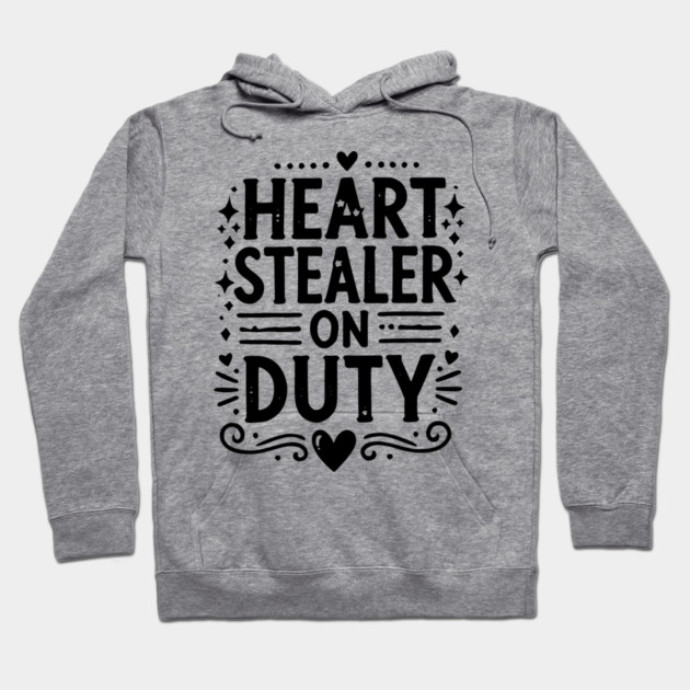 Heart Stealer on Duty Hoodie by Frank Ring