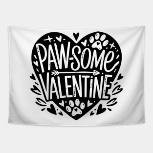 Paw-some Valentine Tapestry