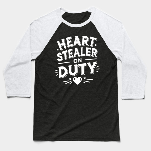 Heart Stealer on Duty Baseball T-Shirt by Frank Ring