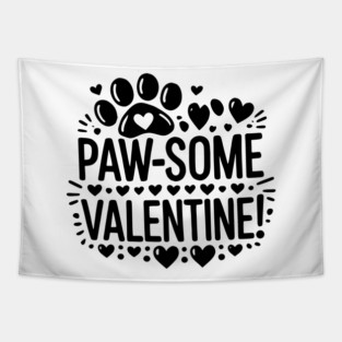Paw-some Valentine Tapestry