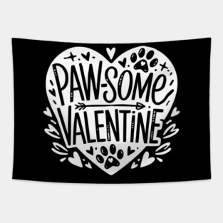 Paw-some Valentine Tapestry