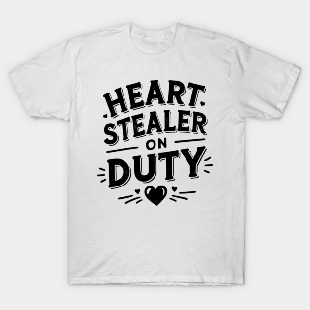 Heart Stealer on Duty T-Shirt by Frank Ring