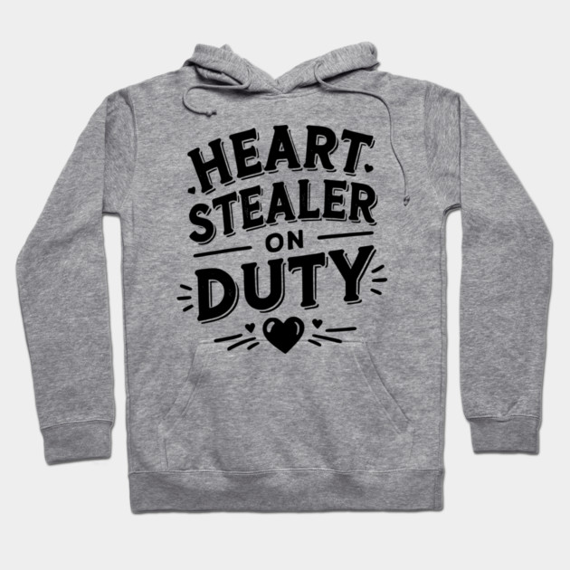 Heart Stealer on Duty Hoodie by Frank Ring
