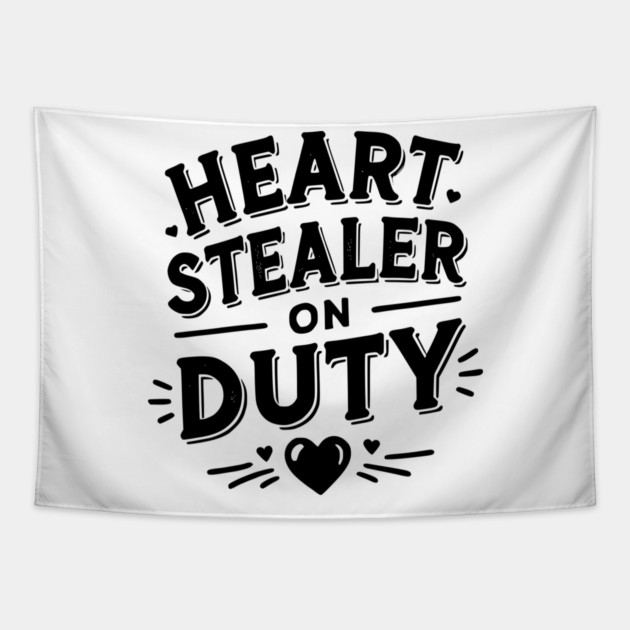 Heart Stealer on Duty Tapestry by Frank Ring