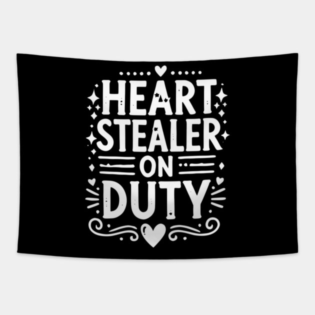 Heart Stealer on Duty Tapestry by Frank Ring