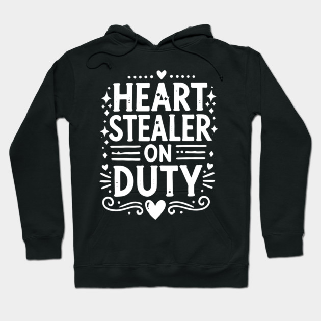 Heart Stealer on Duty Hoodie by Frank Ring