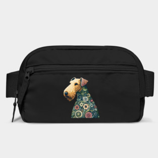 Airedale Dog Botanical Style Illustration 2 Bag
