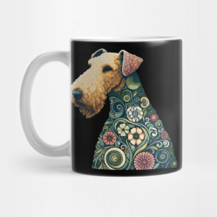 Airedale Dog Botanical Style Illustration 2 Mug