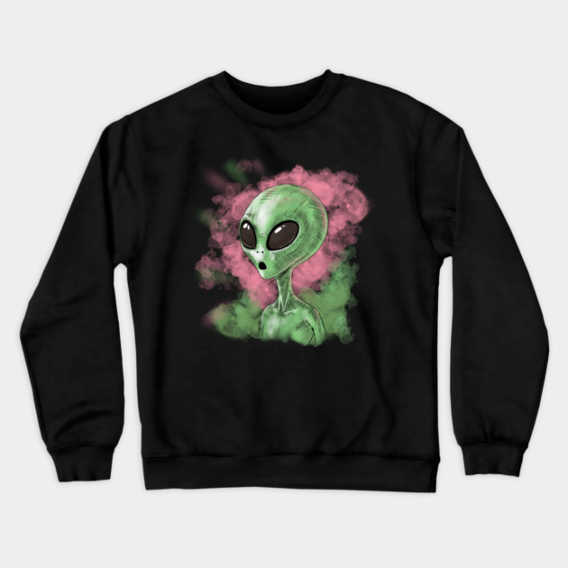 Classic Alien Illustration Crewneck Sweatshirt by H. R. Sinclair