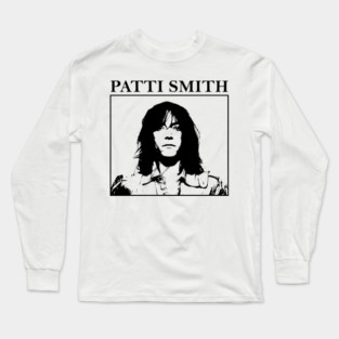 Patti Smith 80s 90s - Distressed Vintage Style Long Sleeve T-Shirt