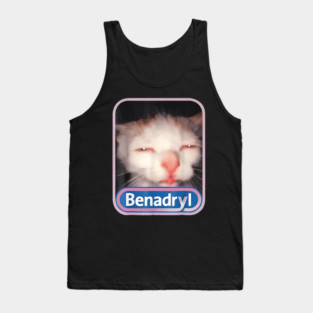 Benadryl Meme Cat Tank Top