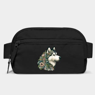 Botanical Alaskan Malamute Dog Illustration Nature Art 2 Bag