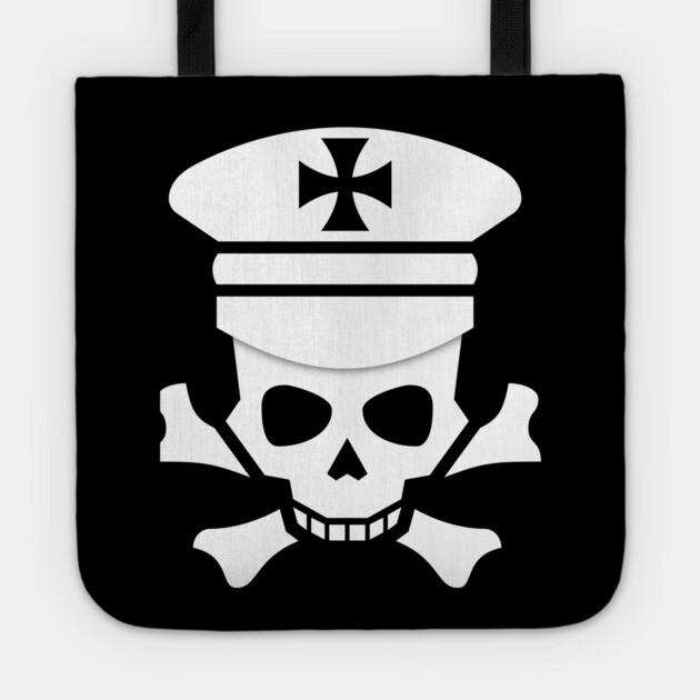 Peaked Cap Skull Tote by Low Life Shirts
