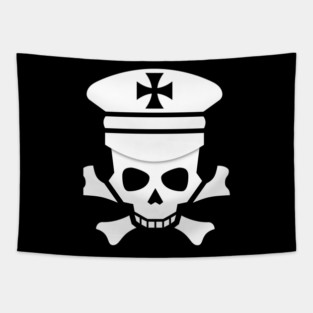 Peaked Cap Skull Tapestry
