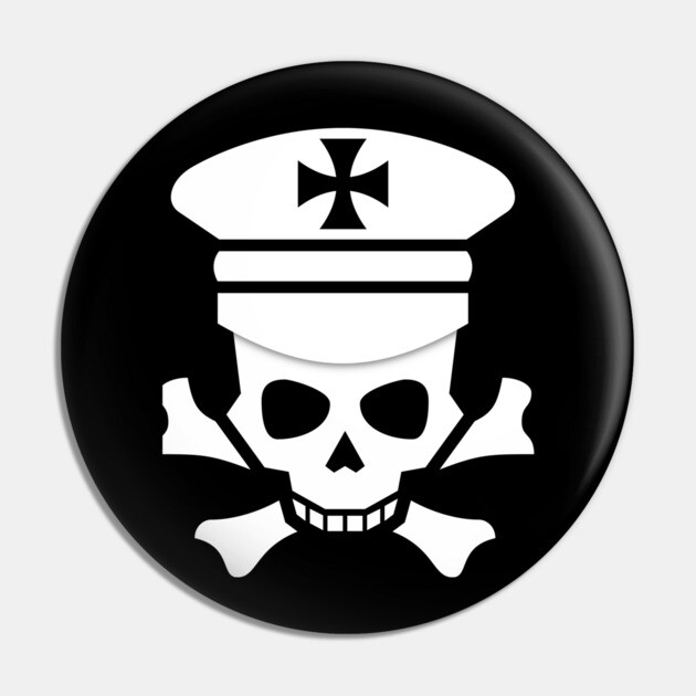 Peaked Cap Skull Pin by Low Life Shirts