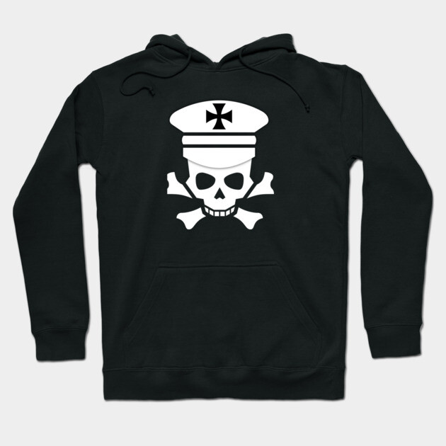 Peaked Cap Skull Hoodie by Low Life Shirts